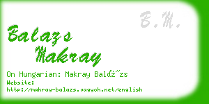 balazs makray business card